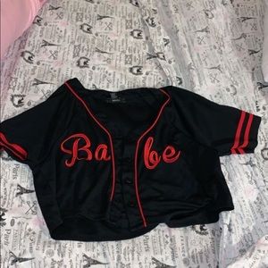Forever 21 “BABE” crop top